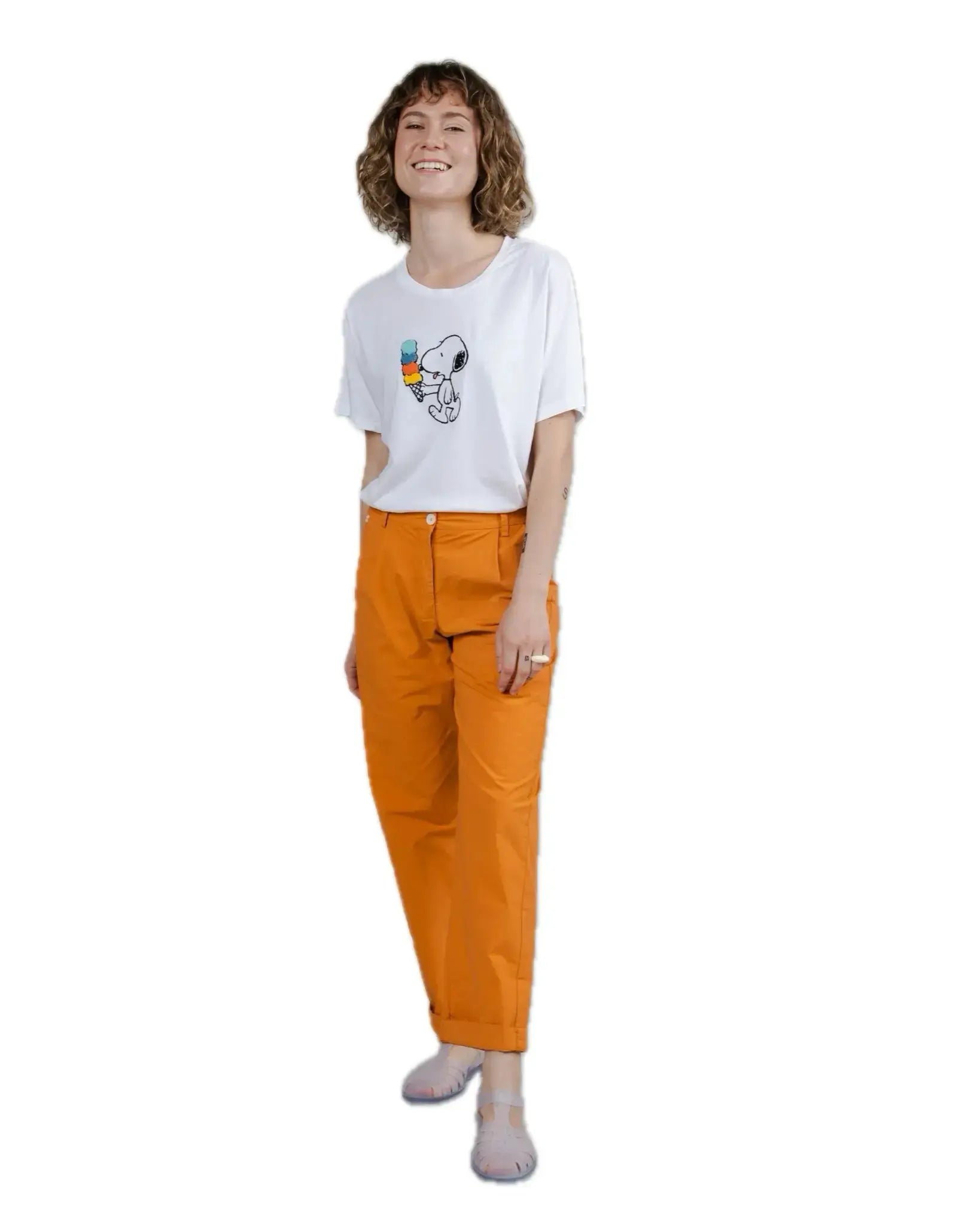 Brava Snoopy Oversize T-Shirt Icecream Damen Bio Baumwolle