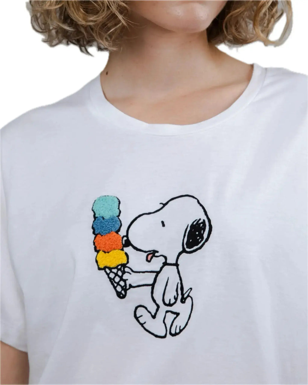 Brava Snoopy Oversize T-Shirt Icecream Damen Bio Baumwolle
