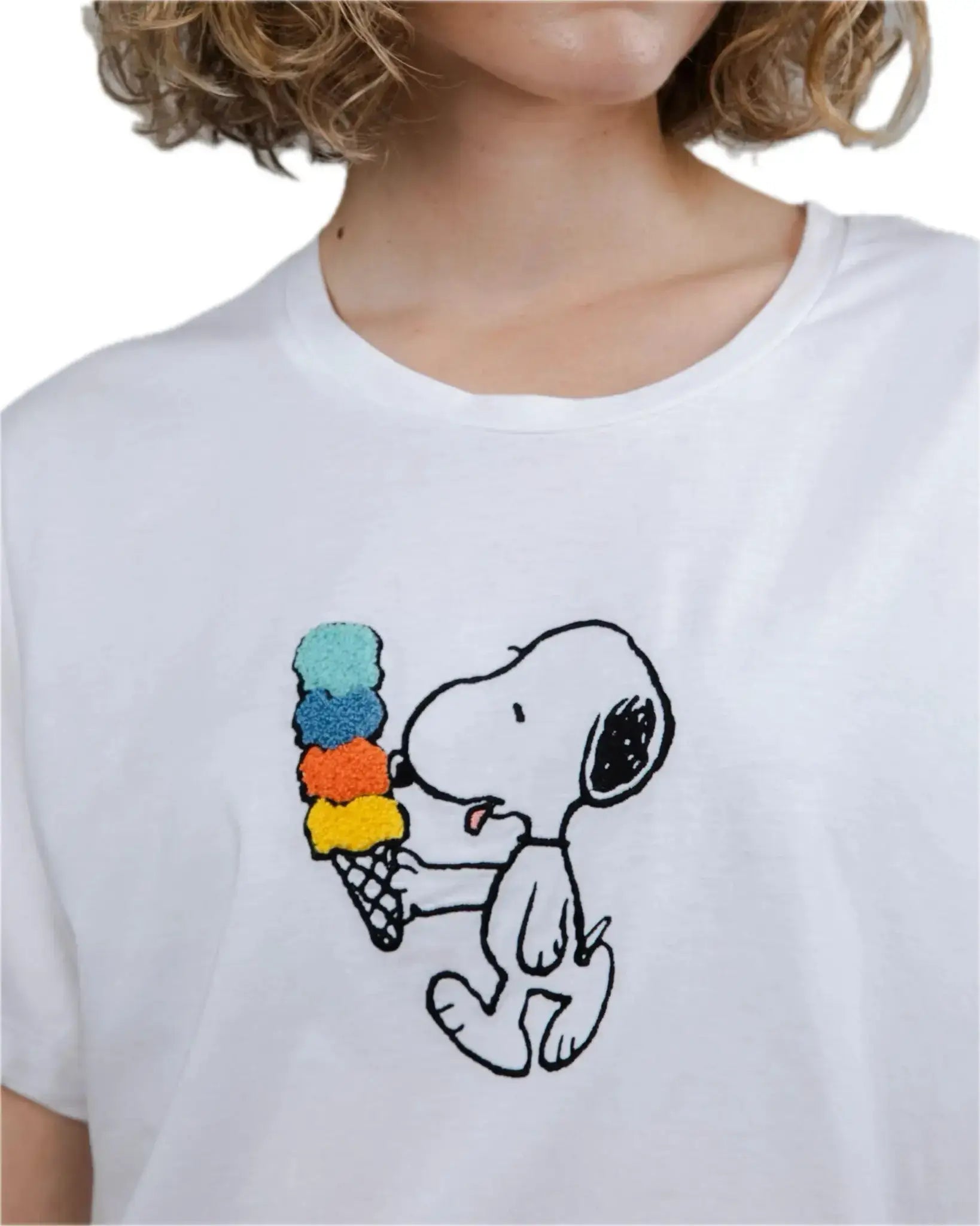 Brava Snoopy Oversize T-Shirt Icecream Damen Bio Baumwolle