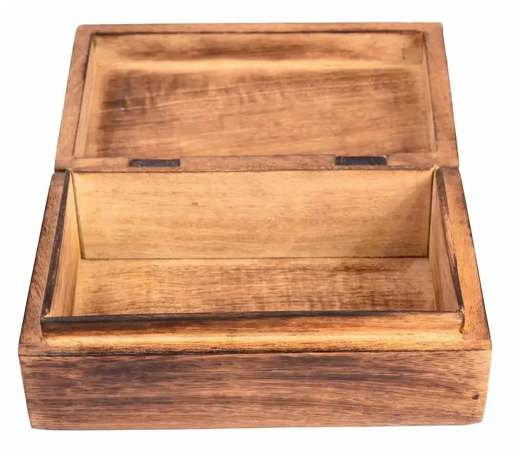 Holzkiste, Metallbeschläge 20x12x8cm Kästchen, Holz Box, Kiste