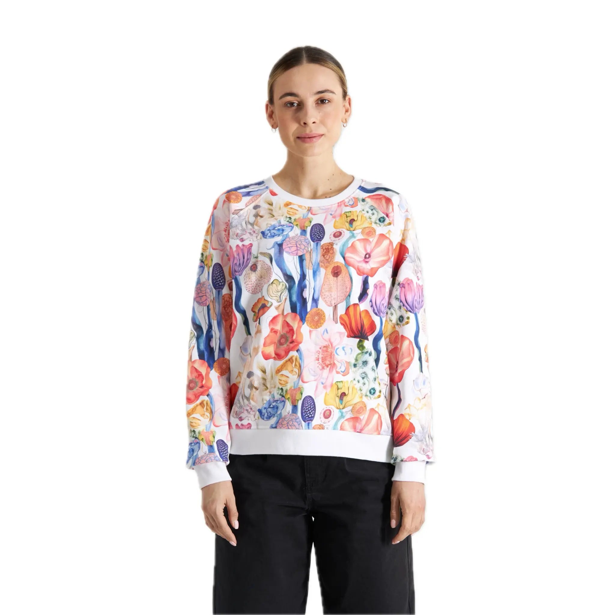 Dedicated Sweater Ystadt – Bio & Fairtrade Floraler Print