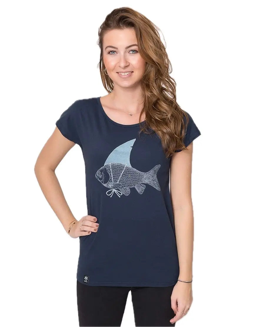 Zerum Haifisch Flosse Damen T-Shirt Lea Bio vegan Fair