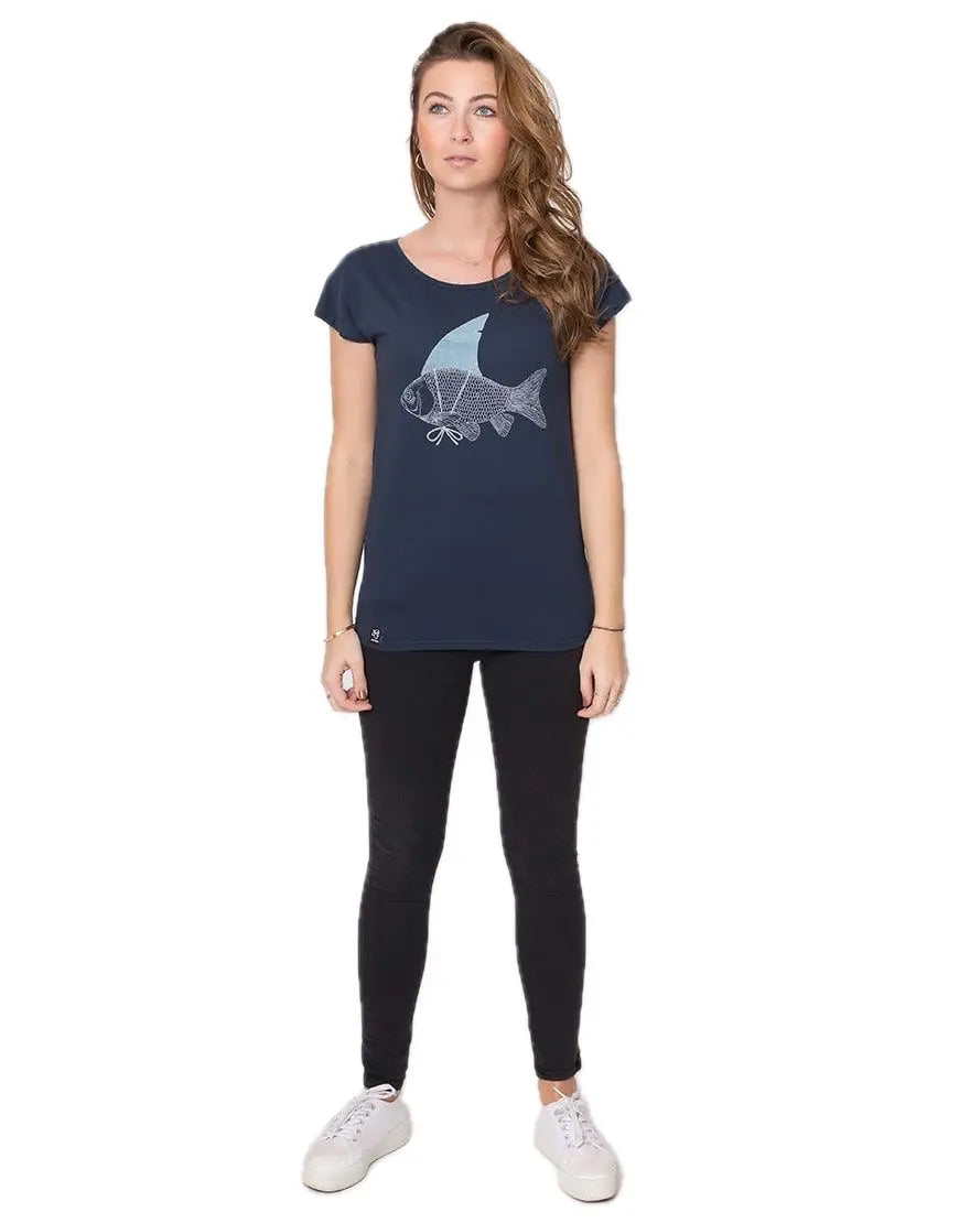 Zerum Haifisch Flosse Damen T-Shirt Lea Bio vegan Fair