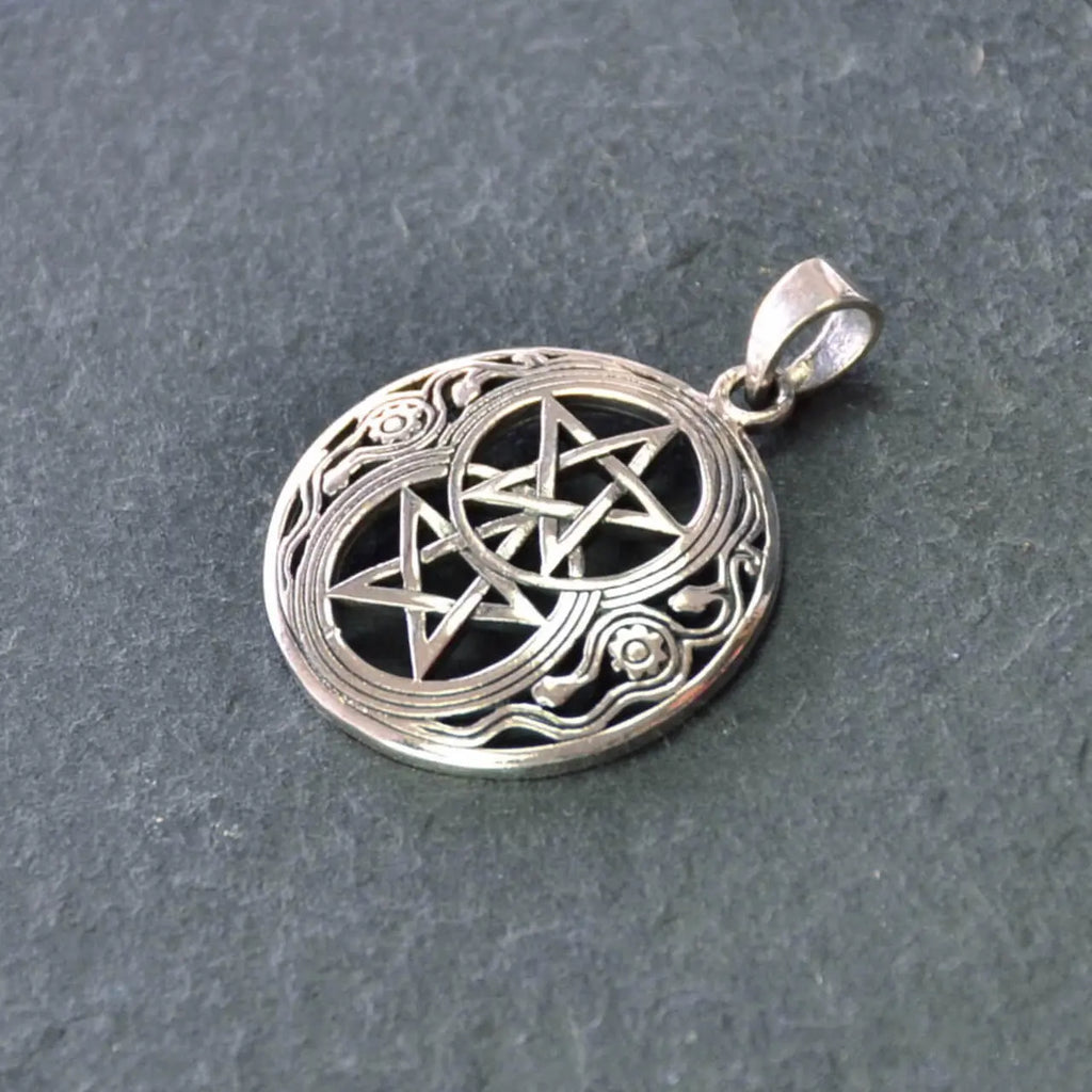 Pentagramm Silberanhänger 925 Silber Schmuck Silberanhänger