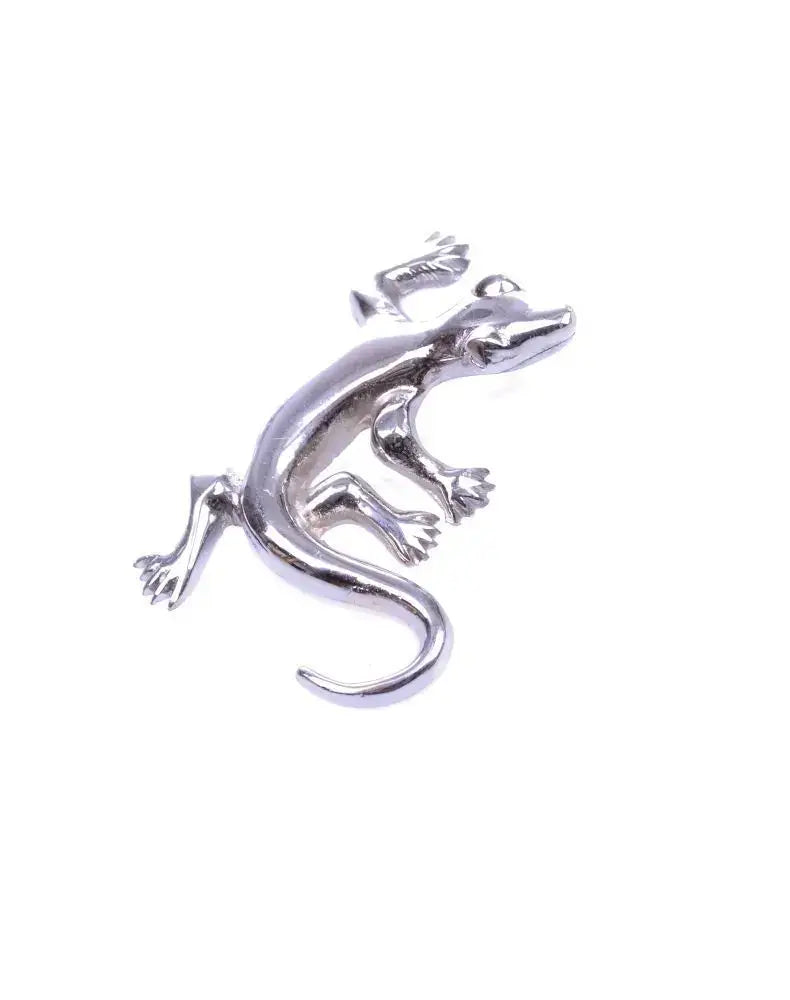 Gecko silber Figur Statue 8x5cm Wohnen