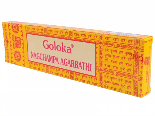 Goloka NagChampa Räucherstäbchen natürlicher Duft, Gelb