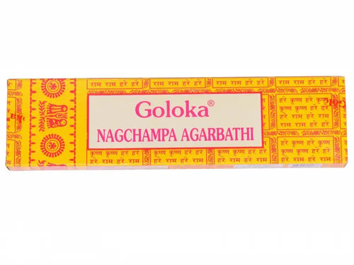 Goloka NagChampa Räucherstäbchen natürlicher Duft, Gelb