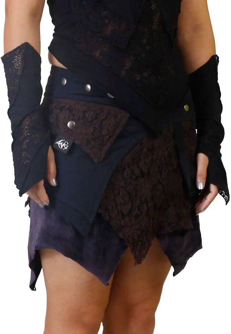 ANKI Zipfel Wickelrock mit Spitze – Boho-Style für Festival & Alltag