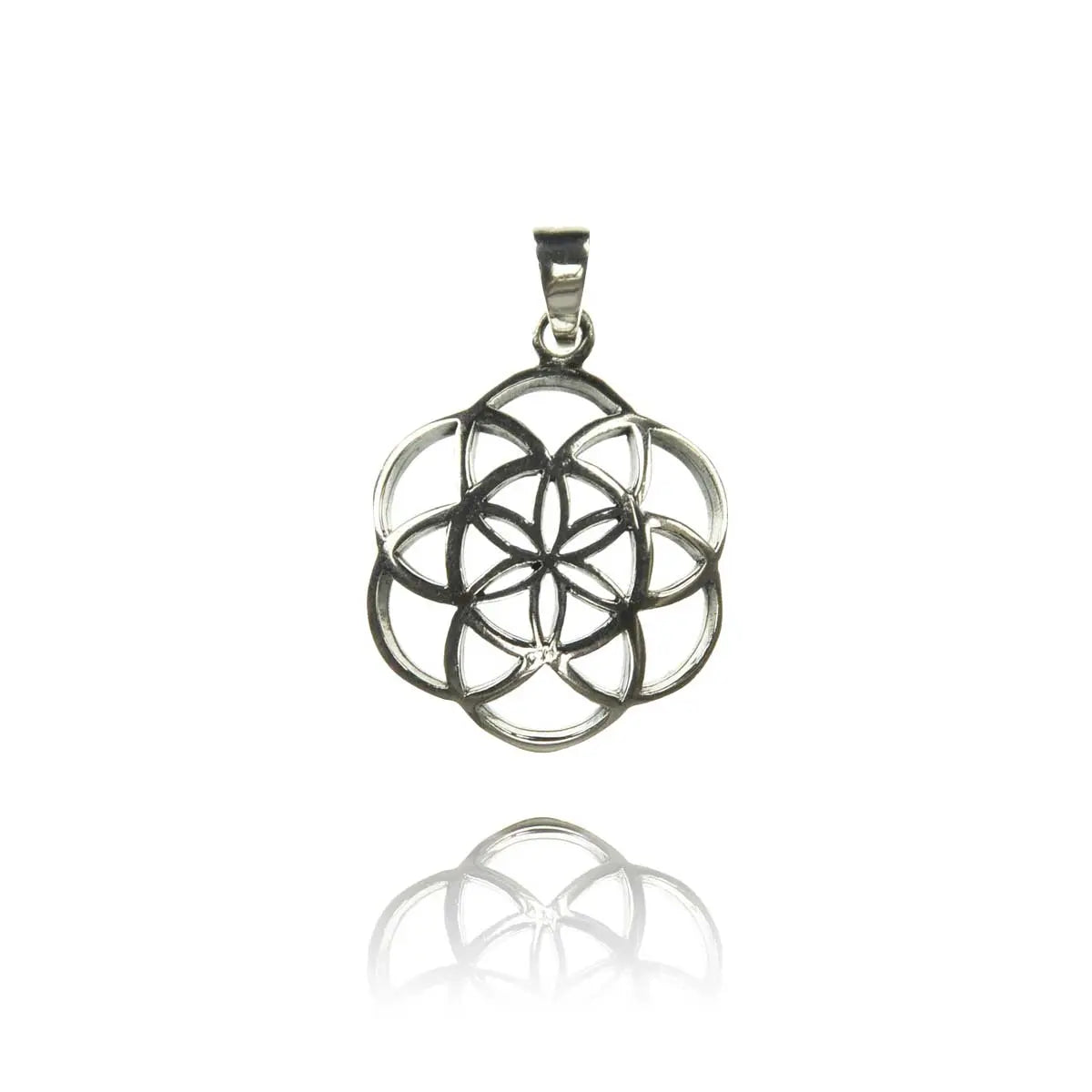 Blume des Lebens, einfach Anhänger Silber