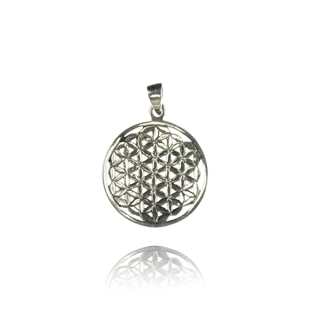 Blume des Lebens Anhänger nach innen gewölbt Schmuck