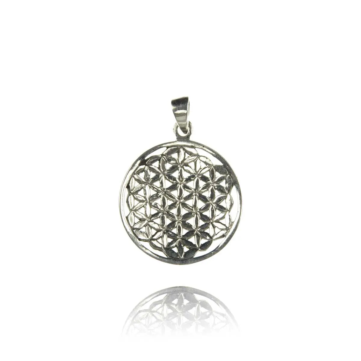 Blume des Lebens Anhänger nach innen gewölbt Schmuck