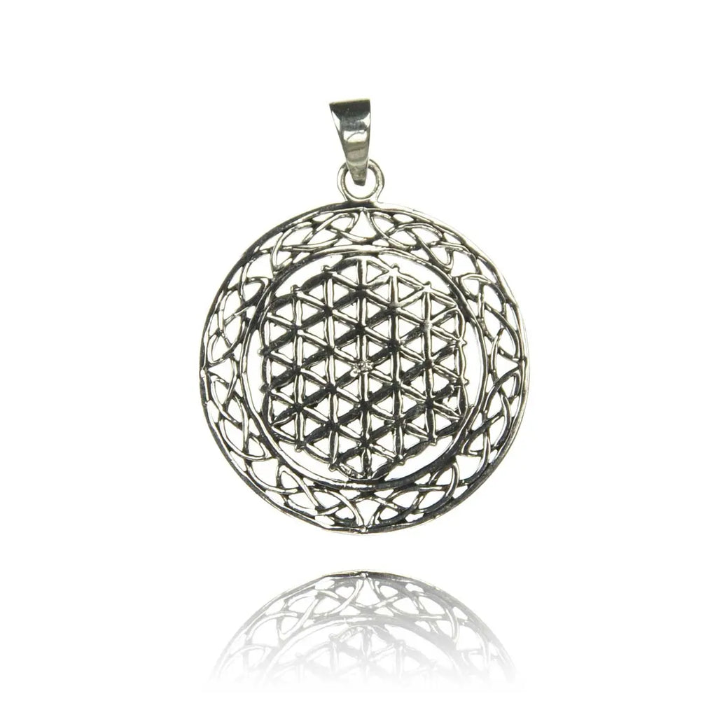 Blume des Lebens Anhänger Knotenmuster Schmuck