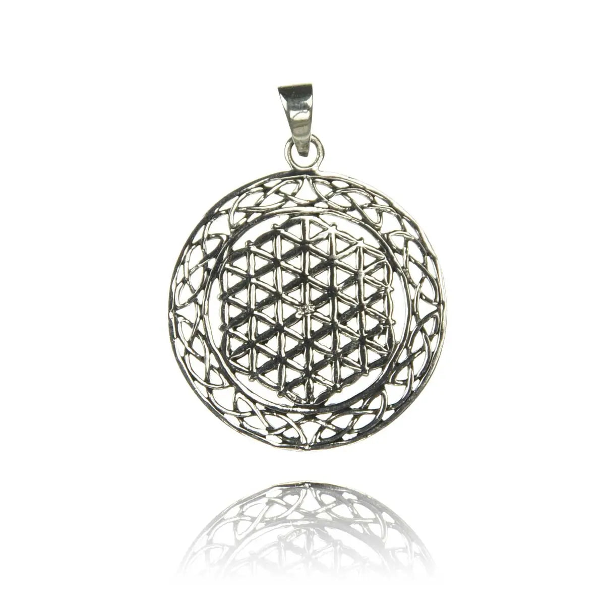 Blume des Lebens Anhänger Knotenmuster Schmuck