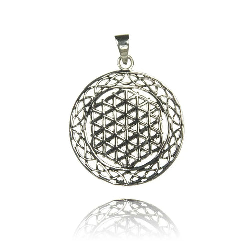 Blume des Lebens Anhänger Knotenmuster Schmuck