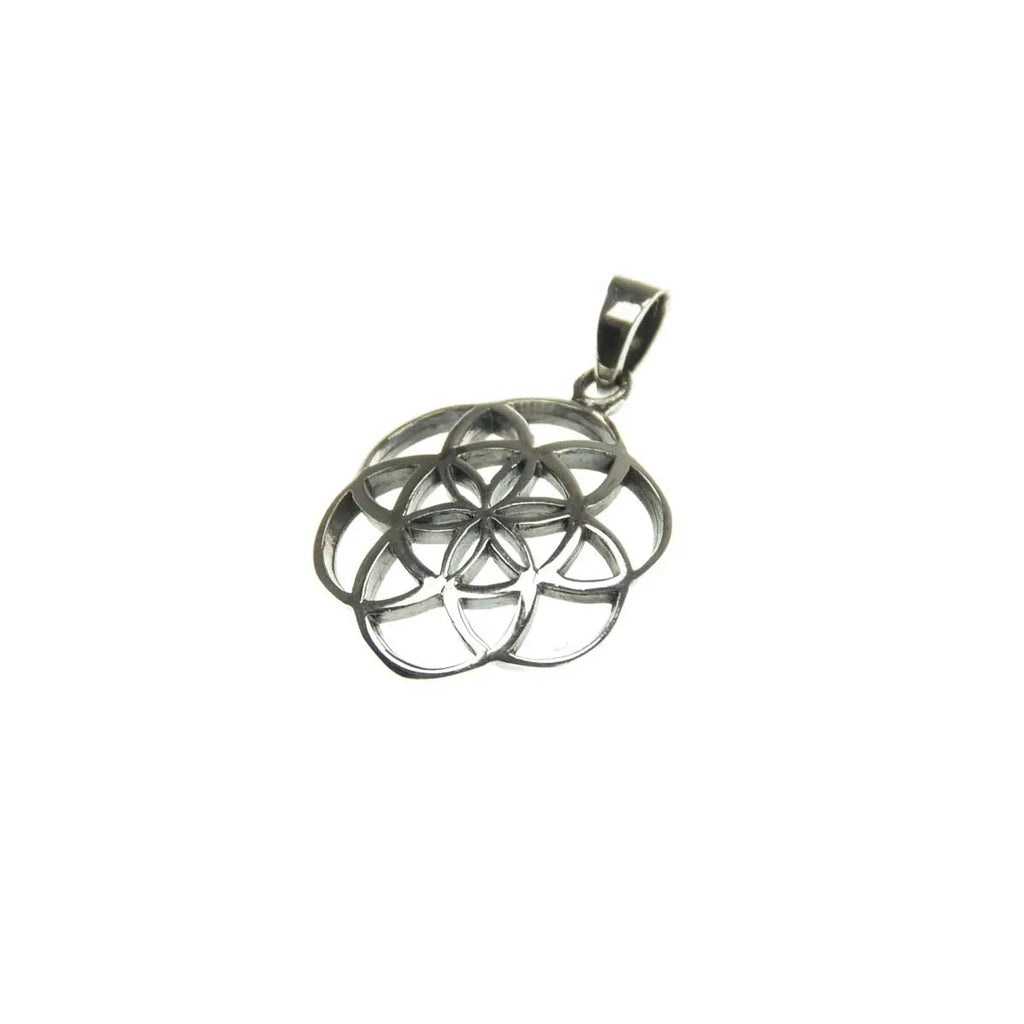 Blume des Lebens, einfach Anhänger Silber