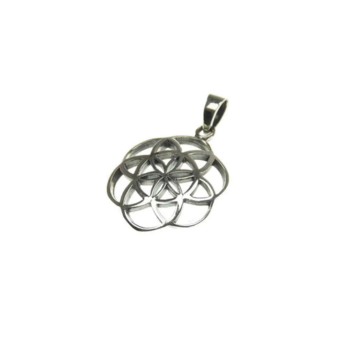 Blume des Lebens, einfach Anhänger Silber
