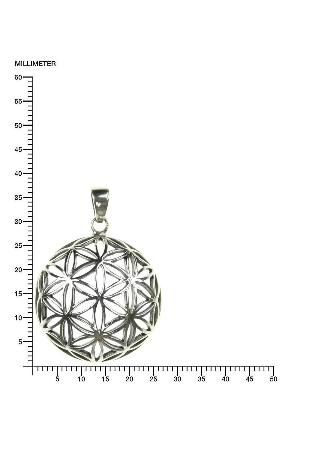Blume des Lebens Anhänger, Stark gewölbt Schmuck