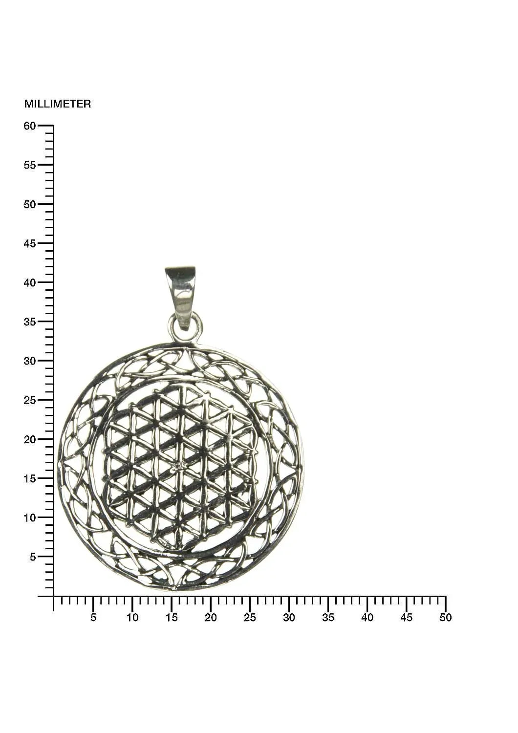 Blume des Lebens Anhänger Knotenmuster Schmuck