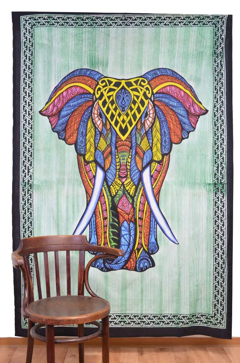 Elefant indisches Wandtuch grosse Tücher