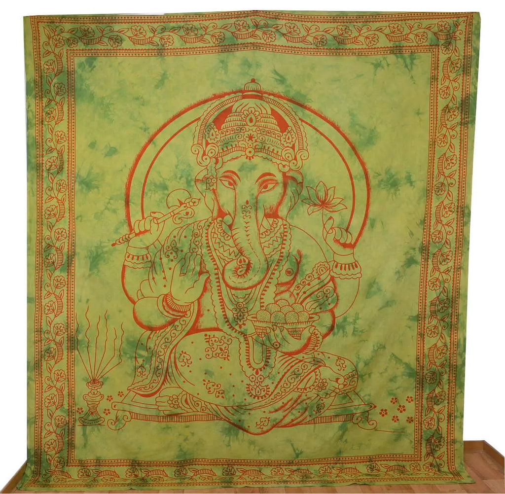 Ganesha Batik Wandtuch – Tagesdecke & Raumteiler