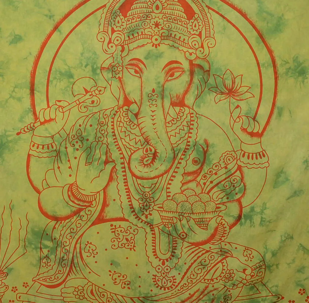 Ganesha Batik Wandtuch – Tagesdecke & Raumteiler
