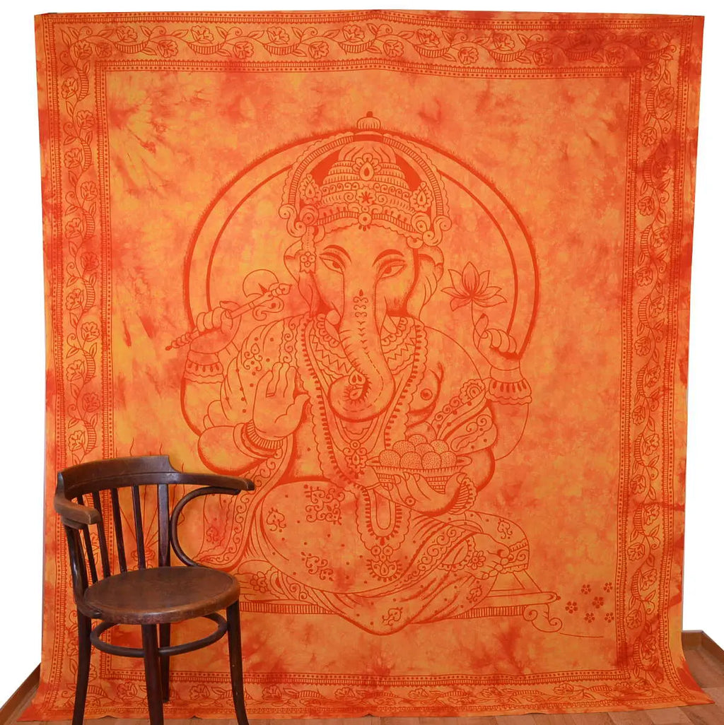 Ganesha Batik Wandtuch – Tagesdecke & Raumteiler