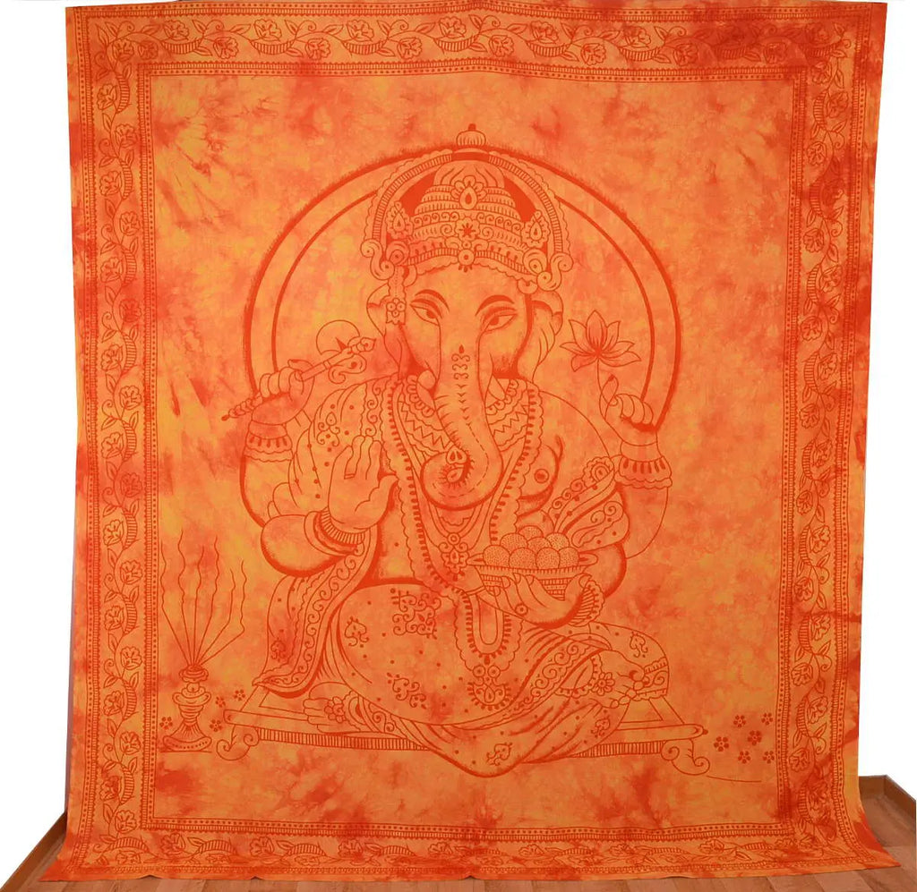 Ganesha Batik Wandtuch – Tagesdecke & Raumteiler