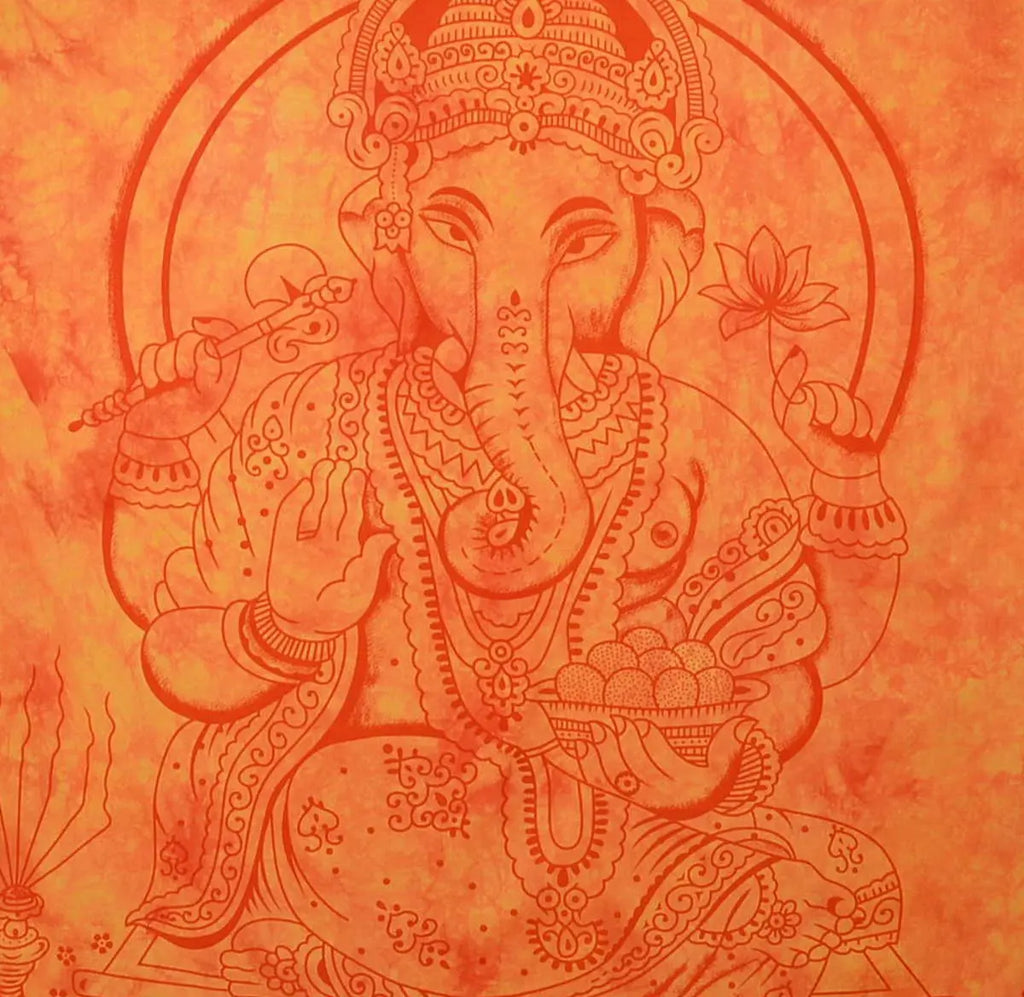 Ganesha Batik Wandtuch – Tagesdecke & Raumteiler