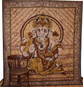 Ganesha Marblebatik Wandtuch handcoloriert grosses Dekotuch