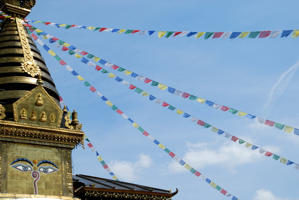 Gebetsfähnchen buddhistische Gebetsflaggen