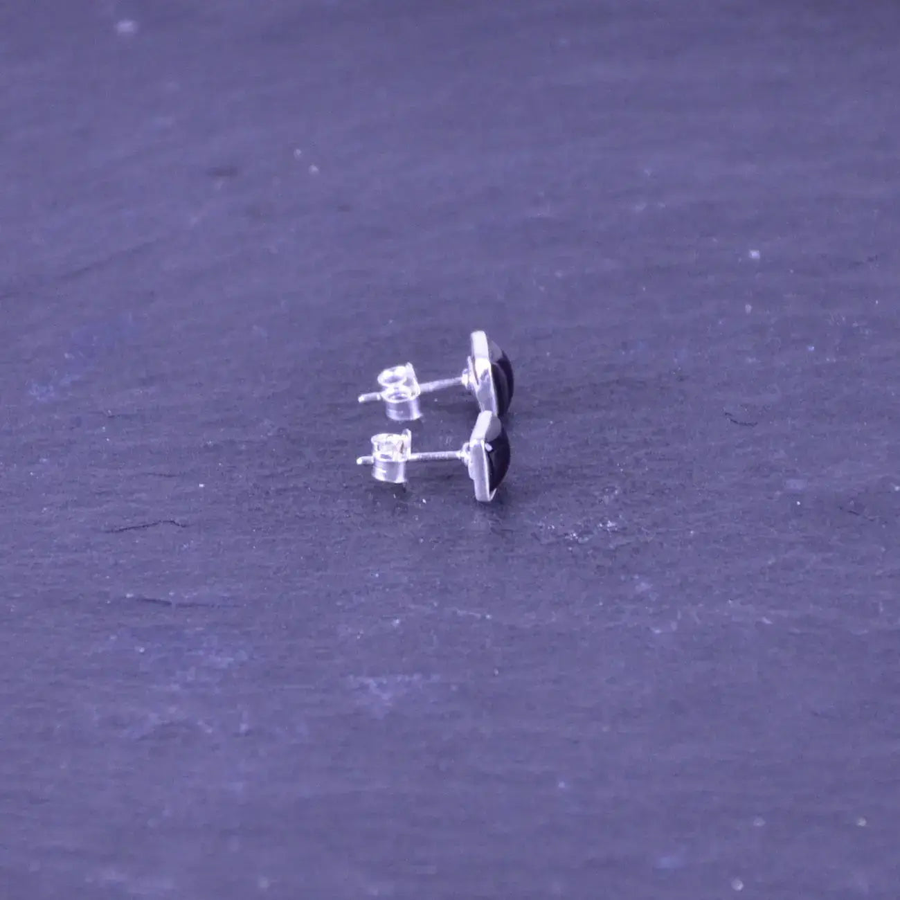 Granat eckiger Ohrstecker Silber SCHMUCK