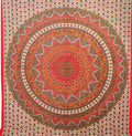 Großes Elefanten Mandala Wandtuch Indische Tagesdecke
