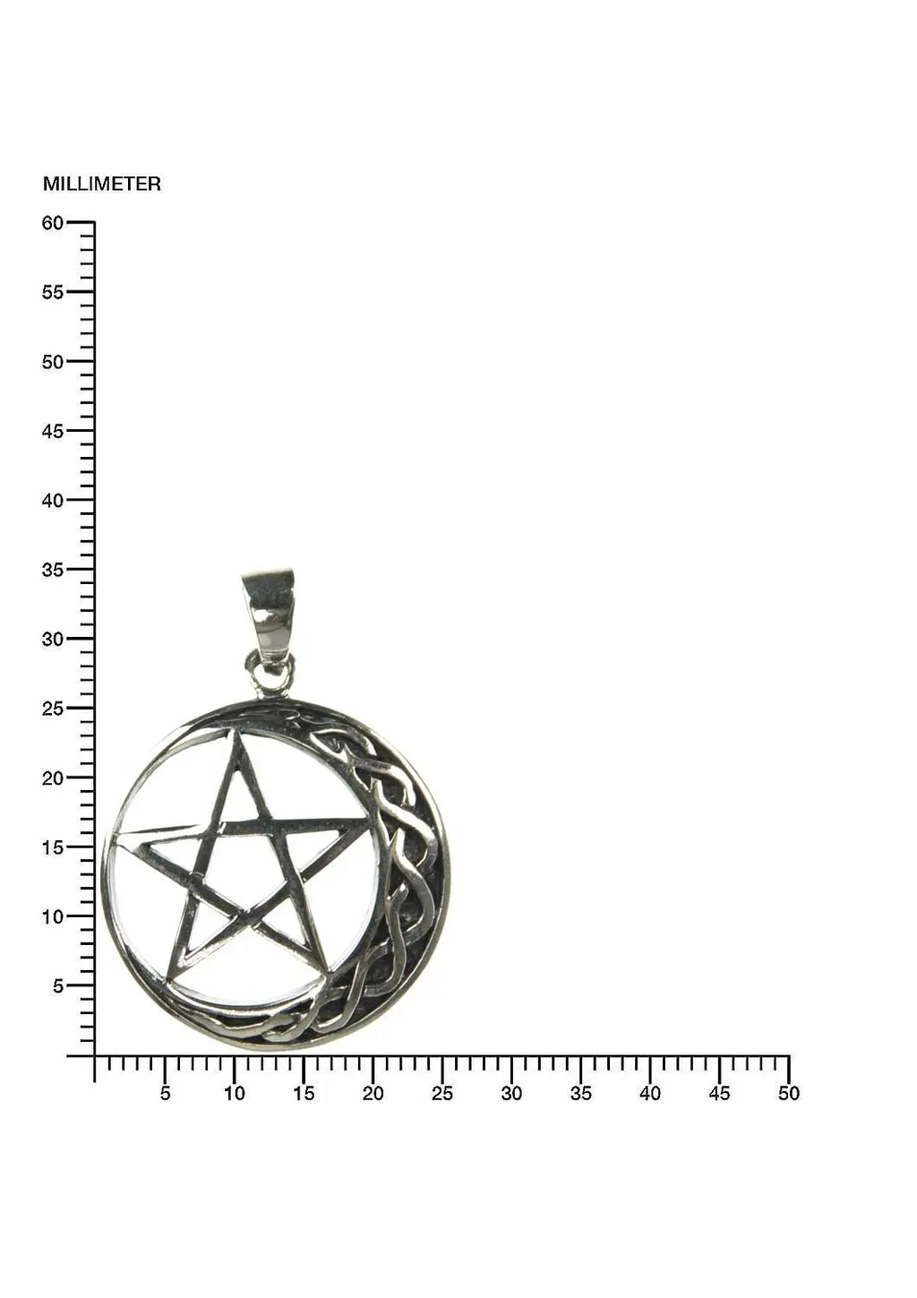 Keltischer Mond-Pentagramm Anhänger Schmuck