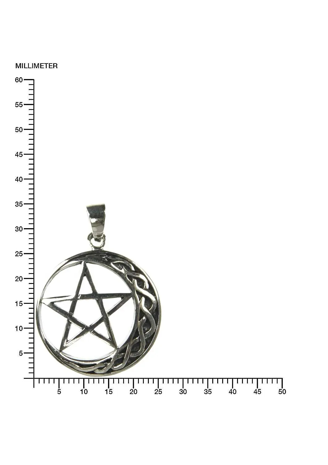 Keltischer Mond-Pentagramm Anhänger Schmuck