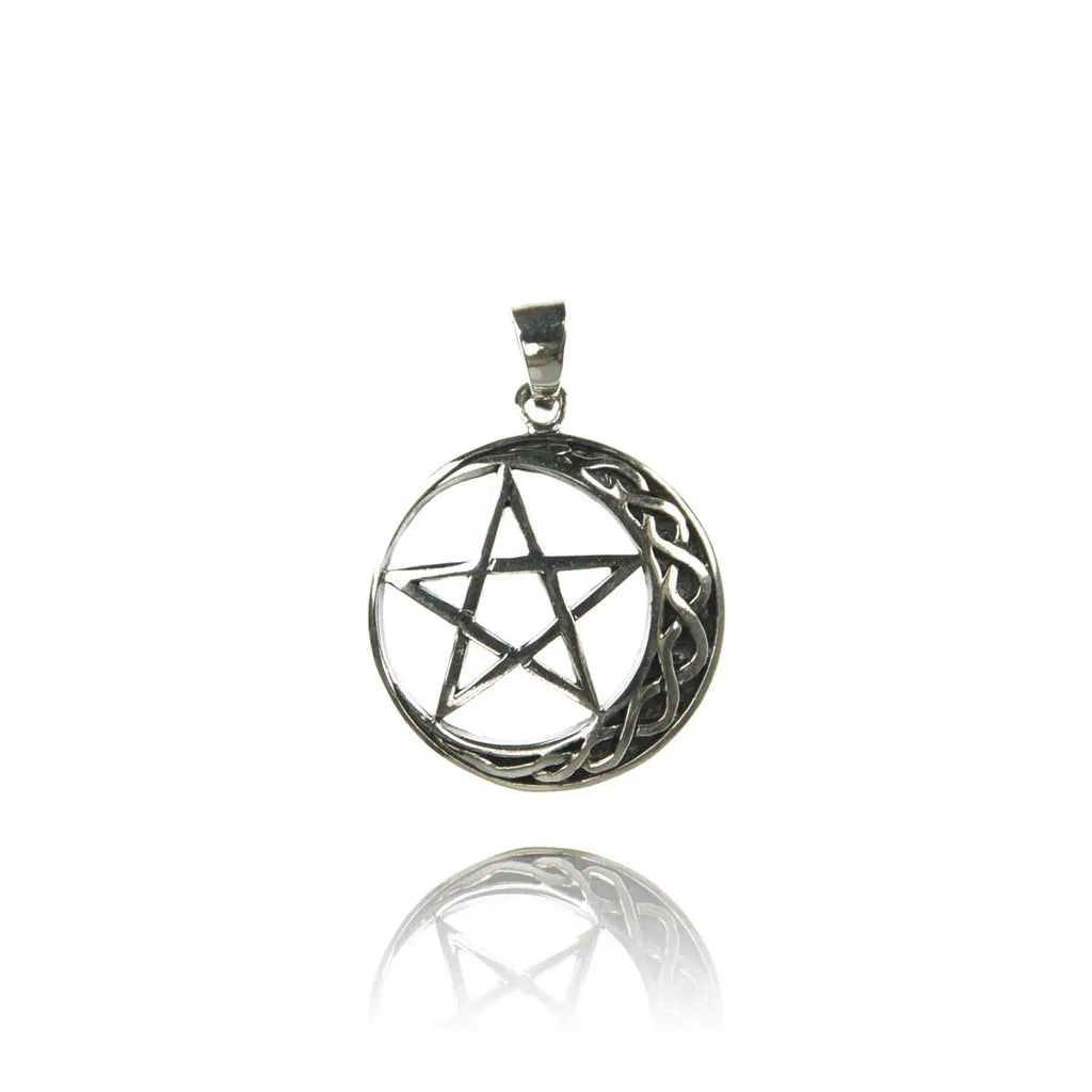 Keltischer Mond-Pentagramm Anhänger Schmuck