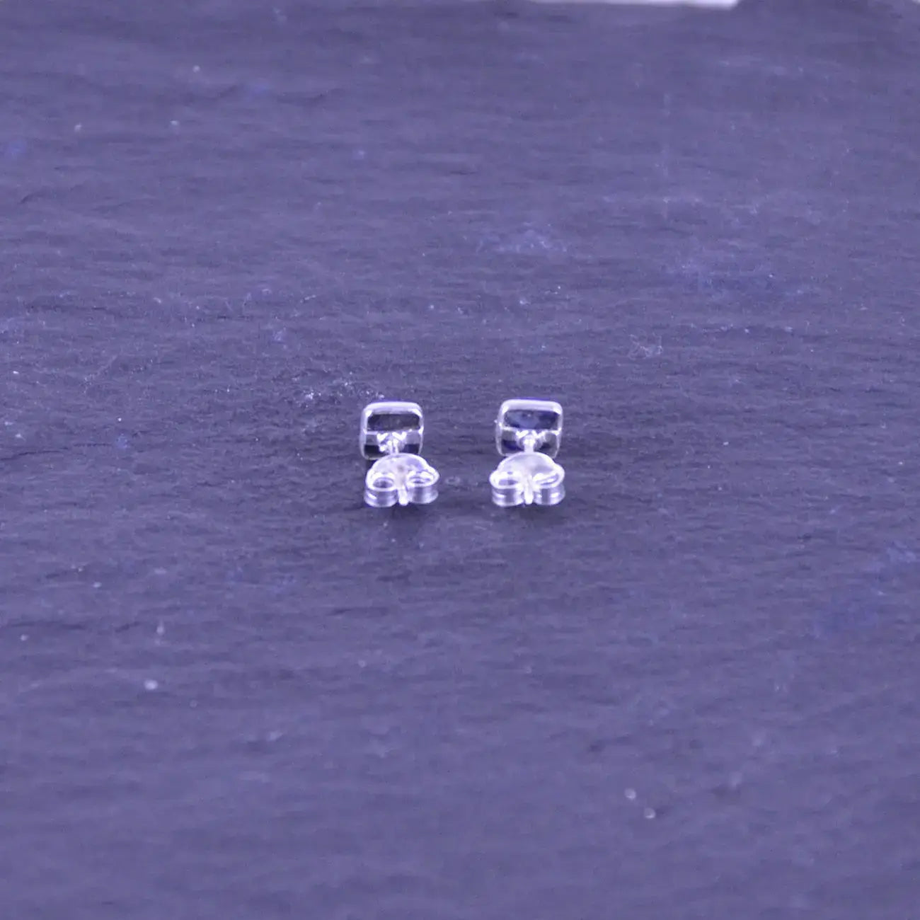 Lapislazuli eckiger Ohrstecker Silber SCHMUCK
