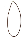 Kette Rindleder 2mm Silberkarabiner Lederband Silber