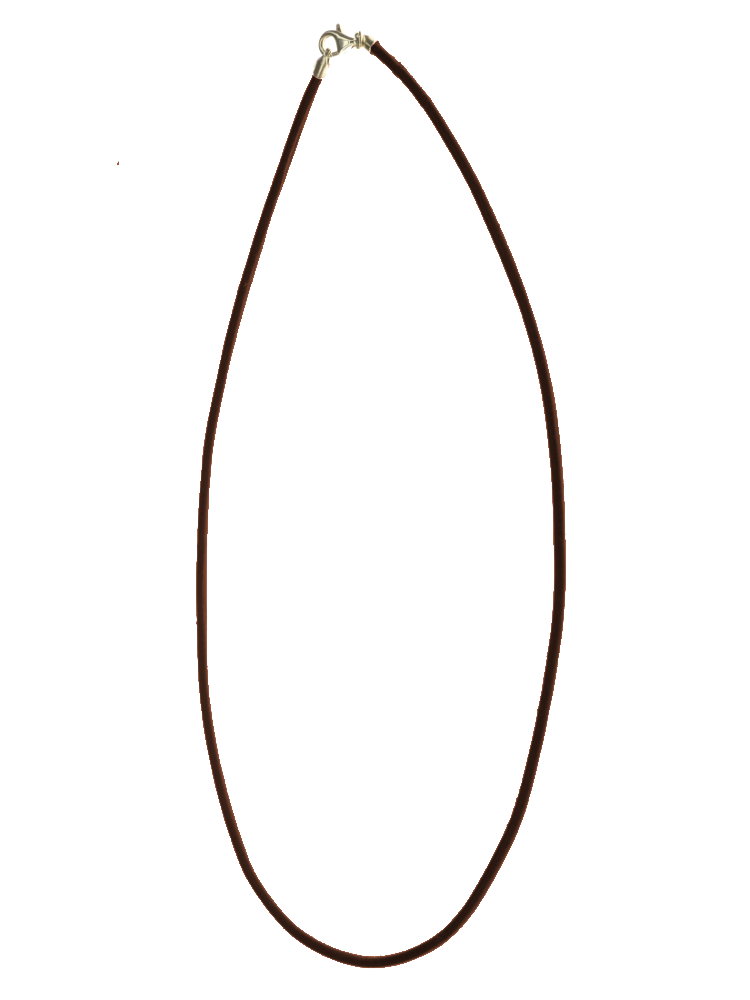 Kette Rindleder 2mm Silberkarabiner Lederband Silber
