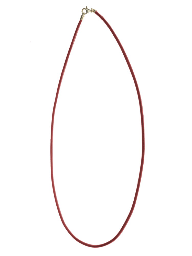Kette Rindleder 2mm Silberkarabiner Lederband Silber