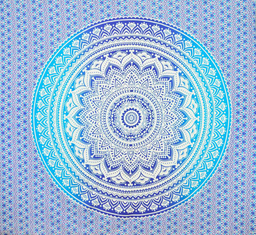 Großes Mandala Wandtuch 200x220cm Baumwolle Dekor Tagesdecke