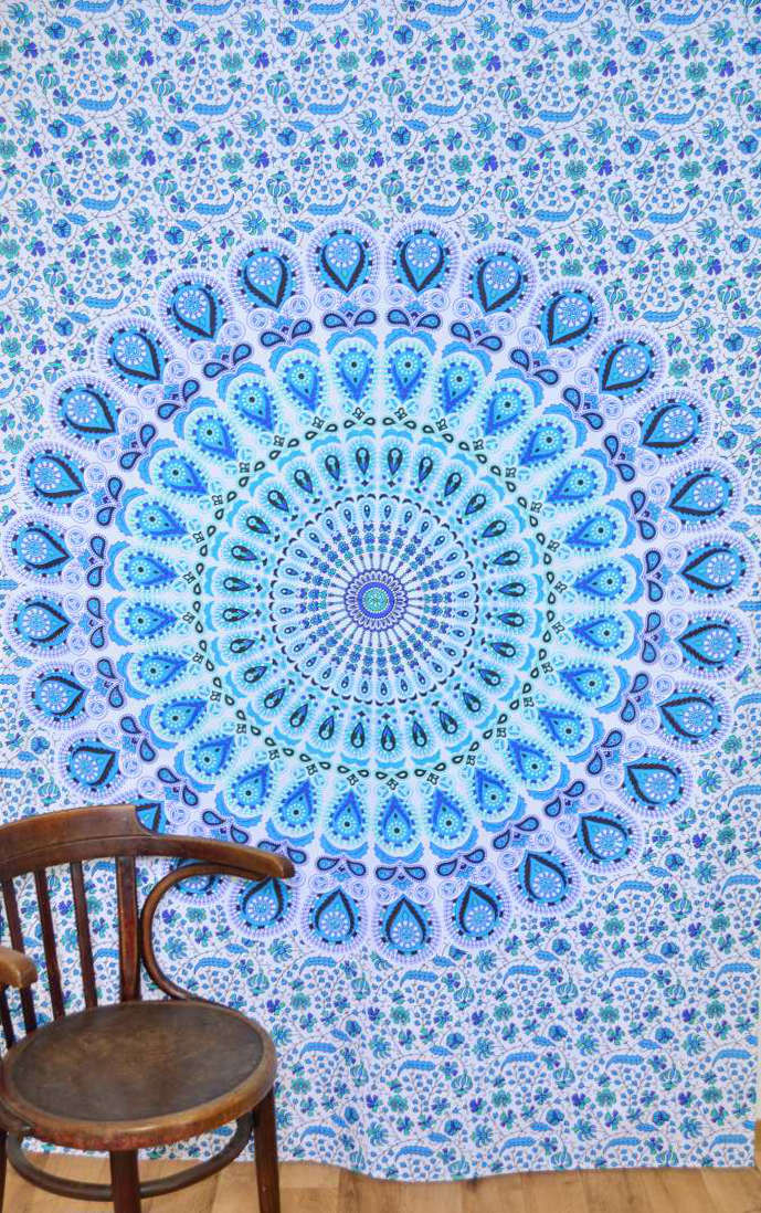 Mandala Wandtuch Single Wandbehang Tuch