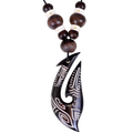 Tribal-Hook Maorikette - Naturschmuck Knochen