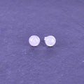 Mondstein Silber Ohrstecker, rund - Talisman Silberschmuck