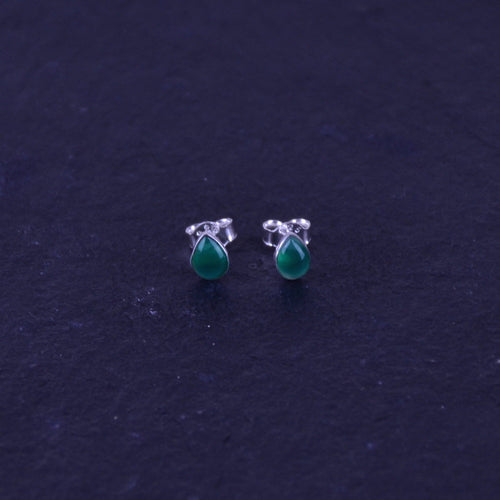 Apatit Silber Ohrstecker, Tropfen - Talisman Silberschmuck