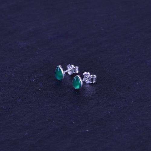 Apatit Silber Ohrstecker, Tropfen - Talisman Silberschmuck
