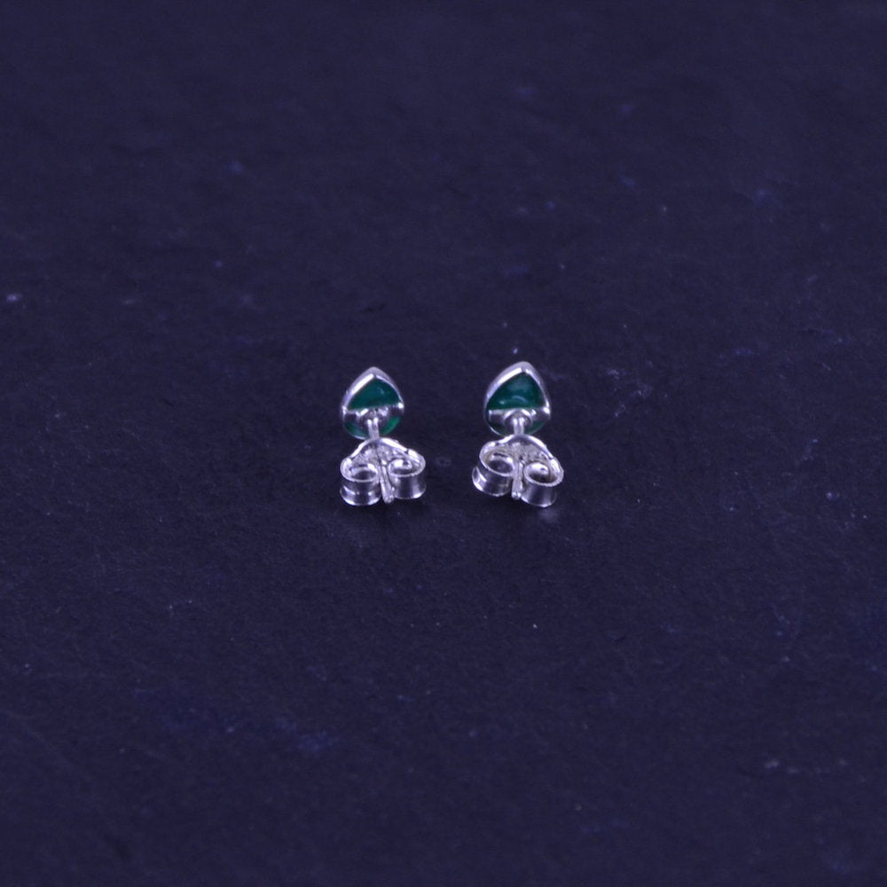 Apatit Silber Ohrstecker, Tropfen - Talisman Silberschmuck