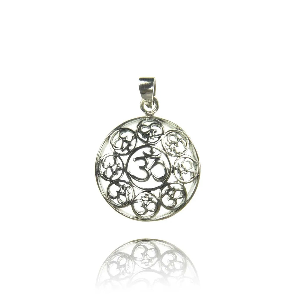 Om Anhänger viele kleine Symbole 925 Silber