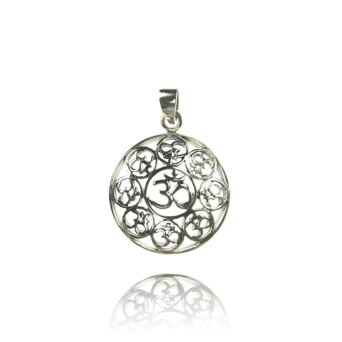Om Anhänger viele kleine Symbole 925 Silber