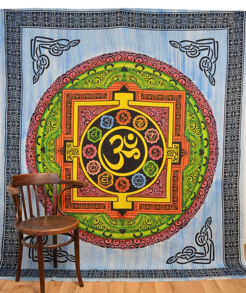 Om-Zeichen Wandtuch Yantra Goa-Tuch