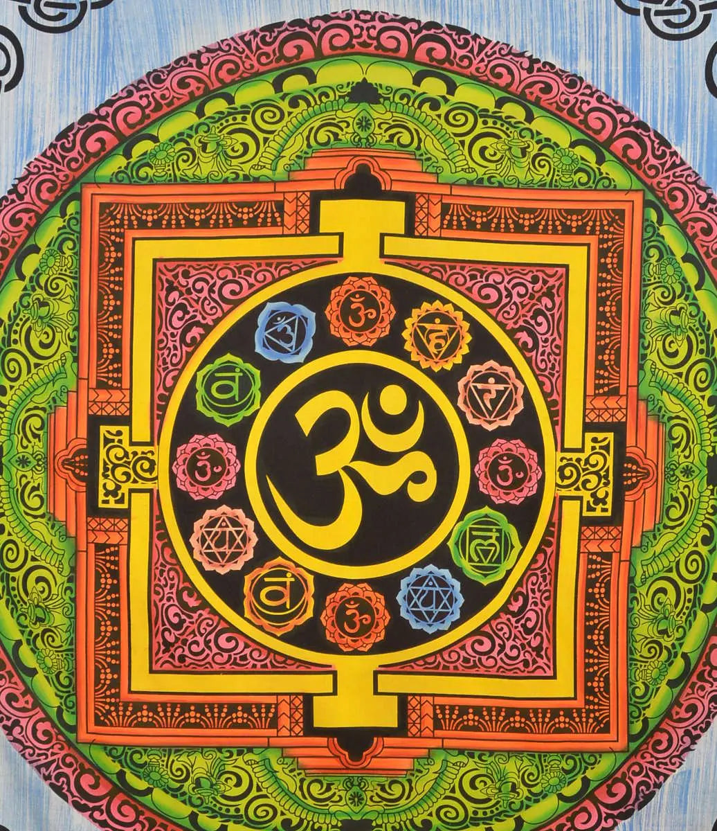 Om-Zeichen Wandtuch Yantra Goa-Tuch